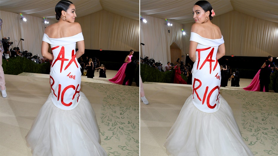 AOC Ordered to Pay Up for Breaking House Rules at Met Gala in 'Tax the Rich' Dress