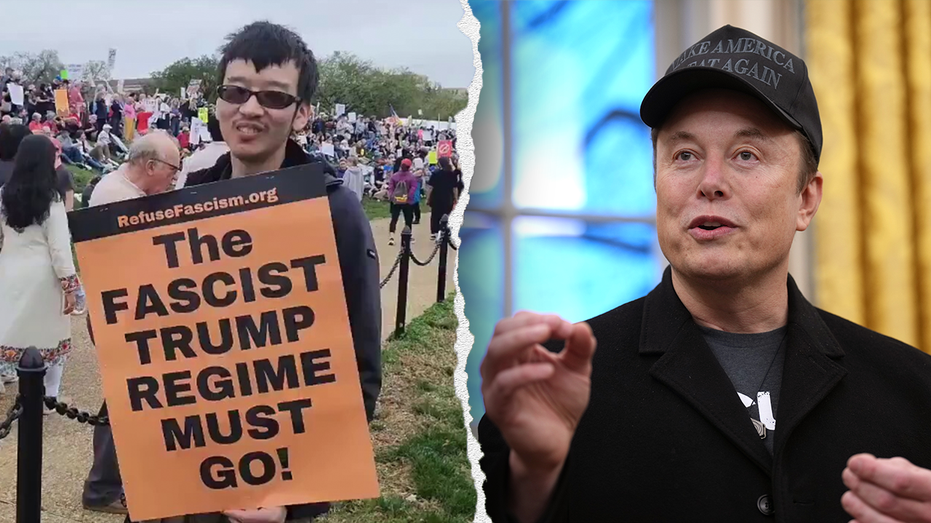 Musk Slams 'Puppetmasters' as Protesters Struggle to Explain Why They Call Trump a 'Fascist'