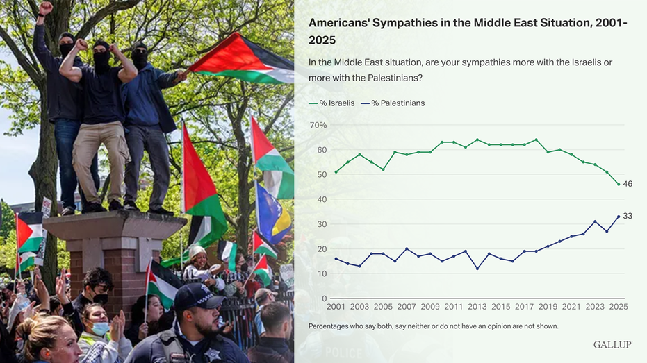 Americans' Sympathies for Israelis Hit Record Low, Poll Reveals