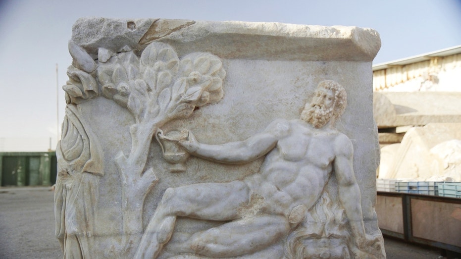 Ancient Roman Sarcophagus Unearthed in Caesarea: Dionysus Wins Epic Drinking Contest