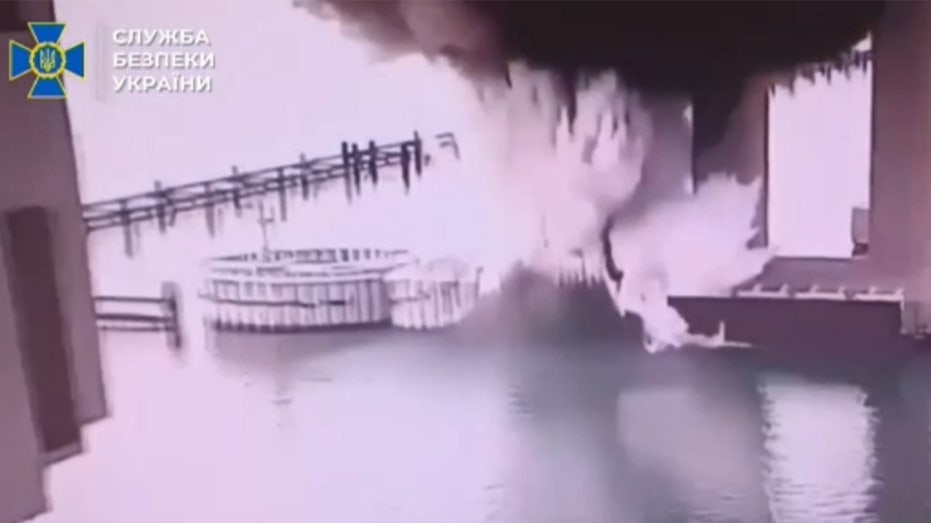 Ukraine Strikes Kerch Bridge with Massive Underwater Blast, Escalating Conflict with Russia