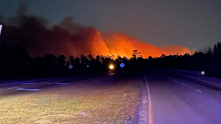 Wildfires Rage Across the Carolinas, Forcing Evacuations and Statewide Burn Ban